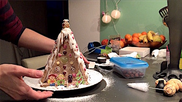 Deutsche Gastfamilie - Wir bauen ein Lebkuchenhaus