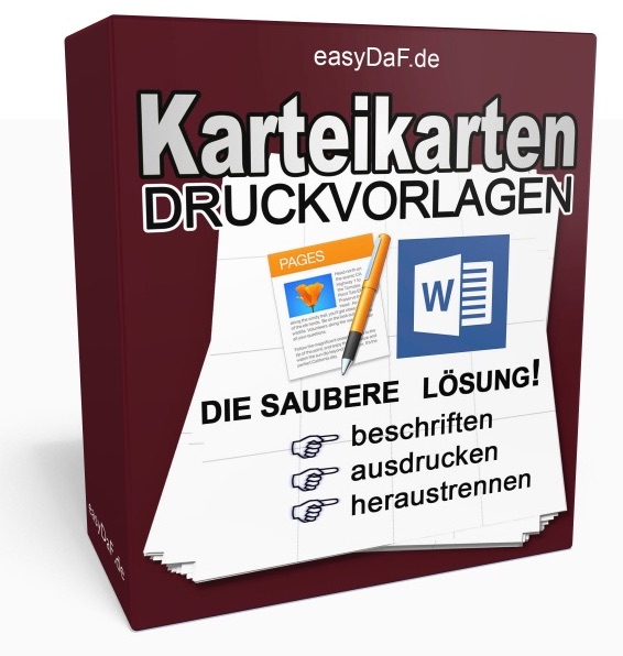 Druckvorlagen für A8-Karteikarten zum Selbst-Ausdrucken